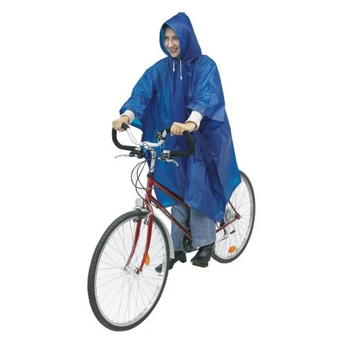 KEEP DRY kerékpáros kapucnis esőköpeny, kék -  Ajándéktárgy