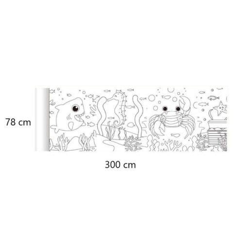 Színező tekercs 300 x 78 cm tenger világával