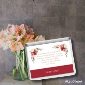   03 Idézetes akril hűtőmágnes 60x45 mm-es cserélhető képpel - Ajándéktárgy