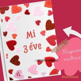   Szivacsos csillogó öntapadókkal kreatívan dekorálható az üres keménytáblás napló termékem borítója