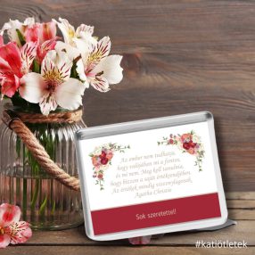   05 Idézetes akril hűtőmágnes 60x45 mm-es cserélhető képpel - Ajándéktárgy