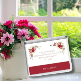   06 Idézetes akril hűtőmágnes 60x45 mm-es cserélhető képpel - Ajándéktárgy