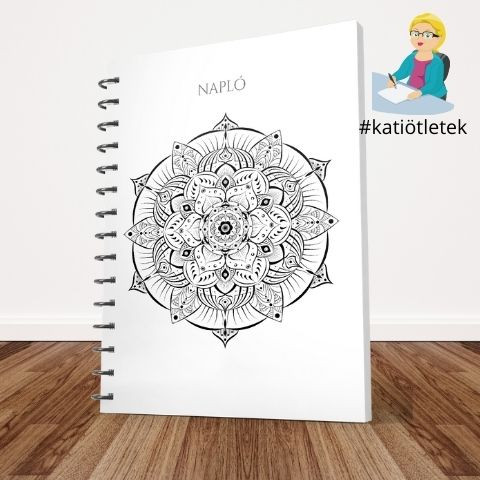 Színezhető borítós spirálos napló