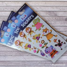   Állatos matrica szett ezüst díszítéssel - elefánt, krokodil és barátai szett