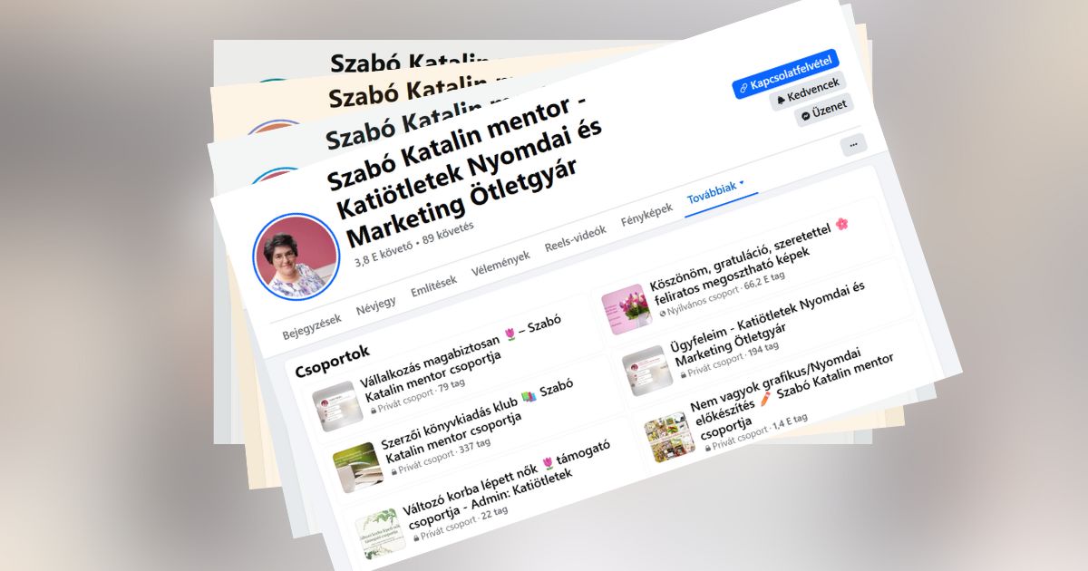Van-e facebook csoportod? Megmutatod?